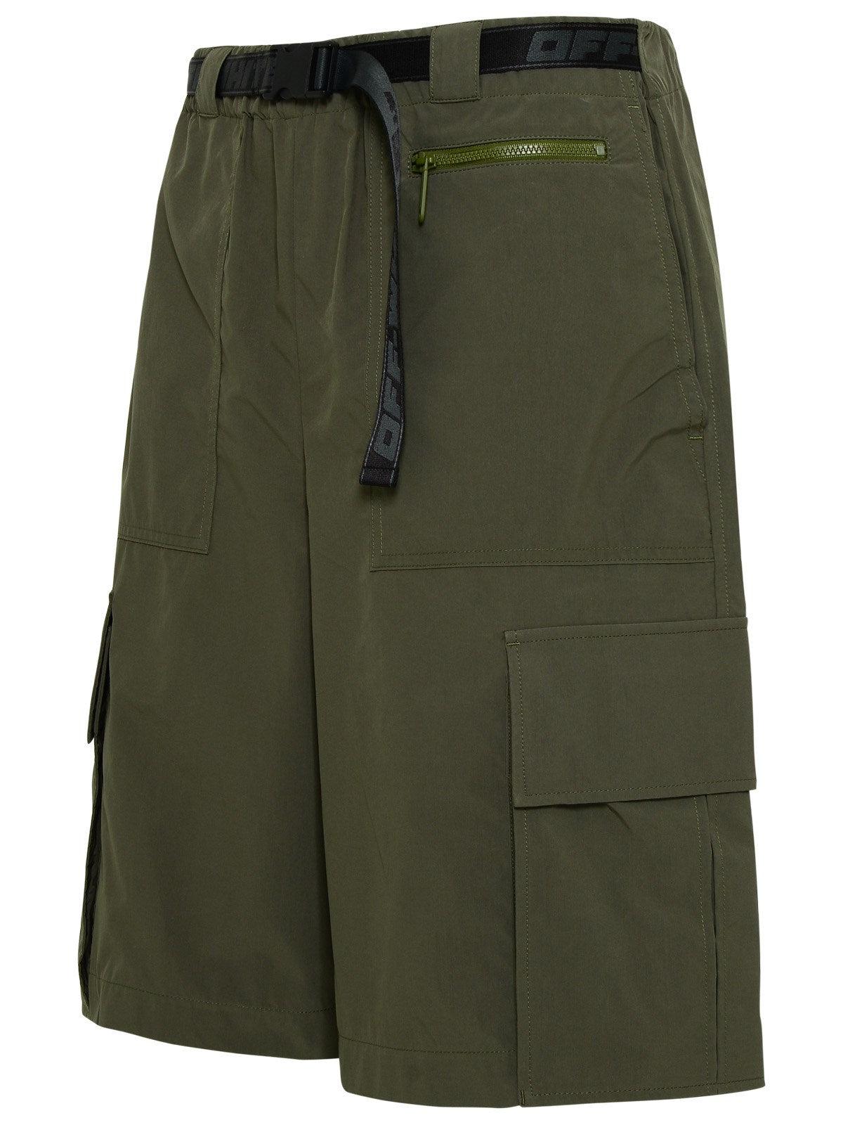 Green for Men Off-White c/o Virgil Abloh Industrial Cargo Shorts in Army Green Mens Clothing Shorts Cargo shorts 