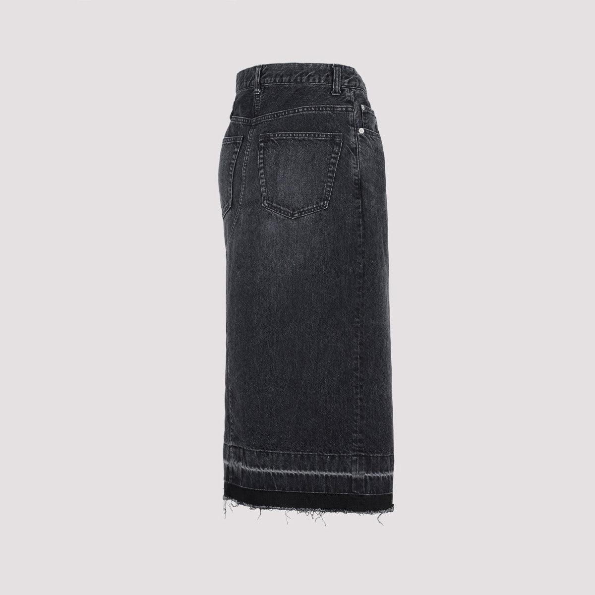 Sacai Women's Black Denim Skirt