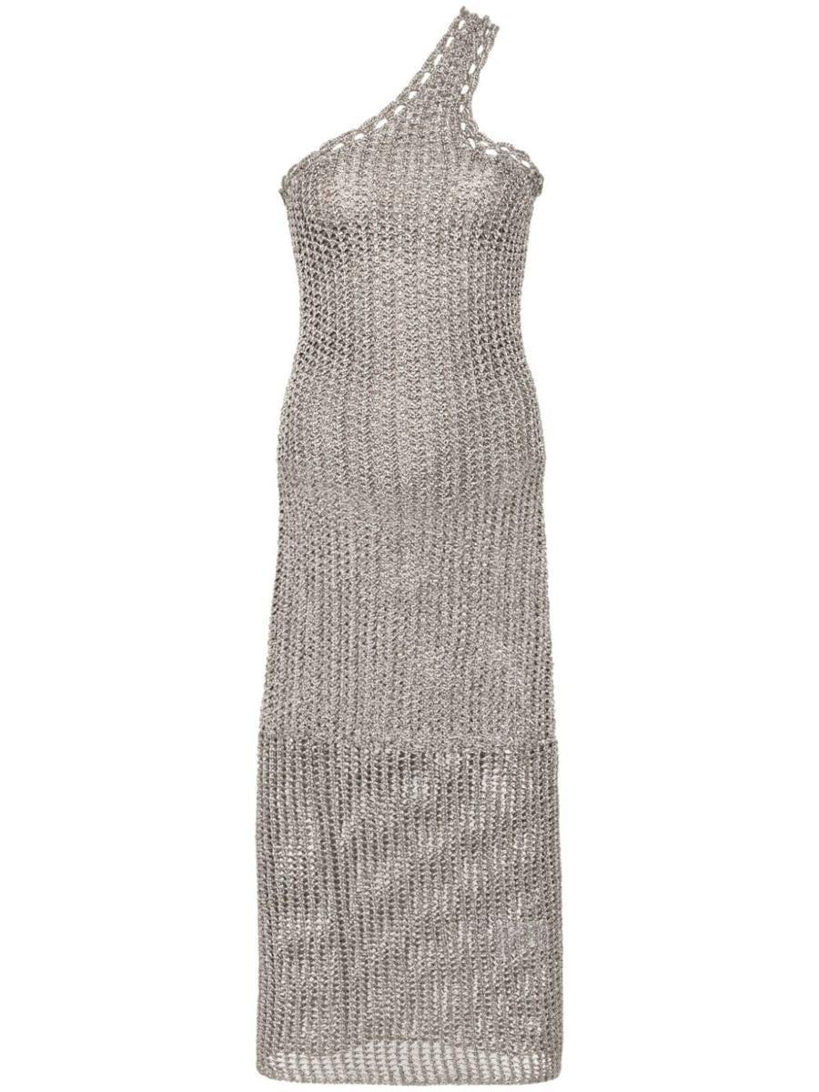 Grey crochet dress online