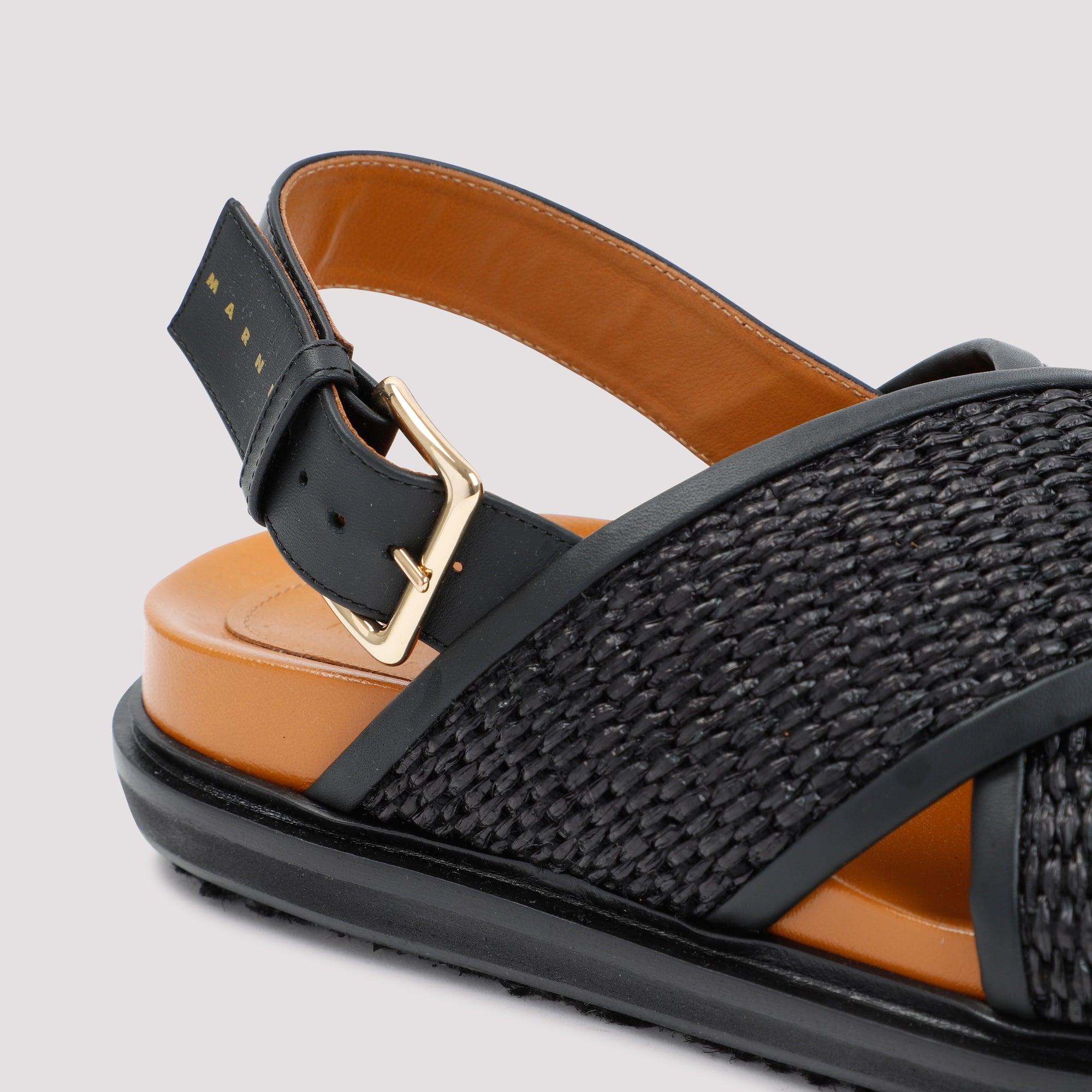 Marni Leather Fussbet Sandals | Lyst