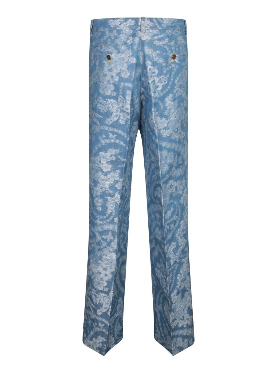 デニム・ジーパン ETRO Women Denim Pants WRNB0005 AD171S9001 BLUE ETRO paisley-print wide-leg Jeans | Blue | FARFETCH