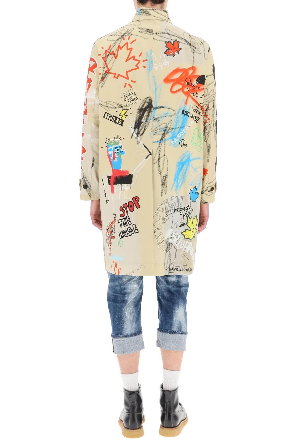DSquared² Cotton Street Art Light Trench for Men - Save 39% | Lyst