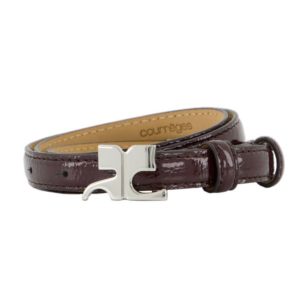 ベルト Ac Belt - Courreges - Leather - Burgundy AC GRAINED LEATHER BELT 25MM - courrèges