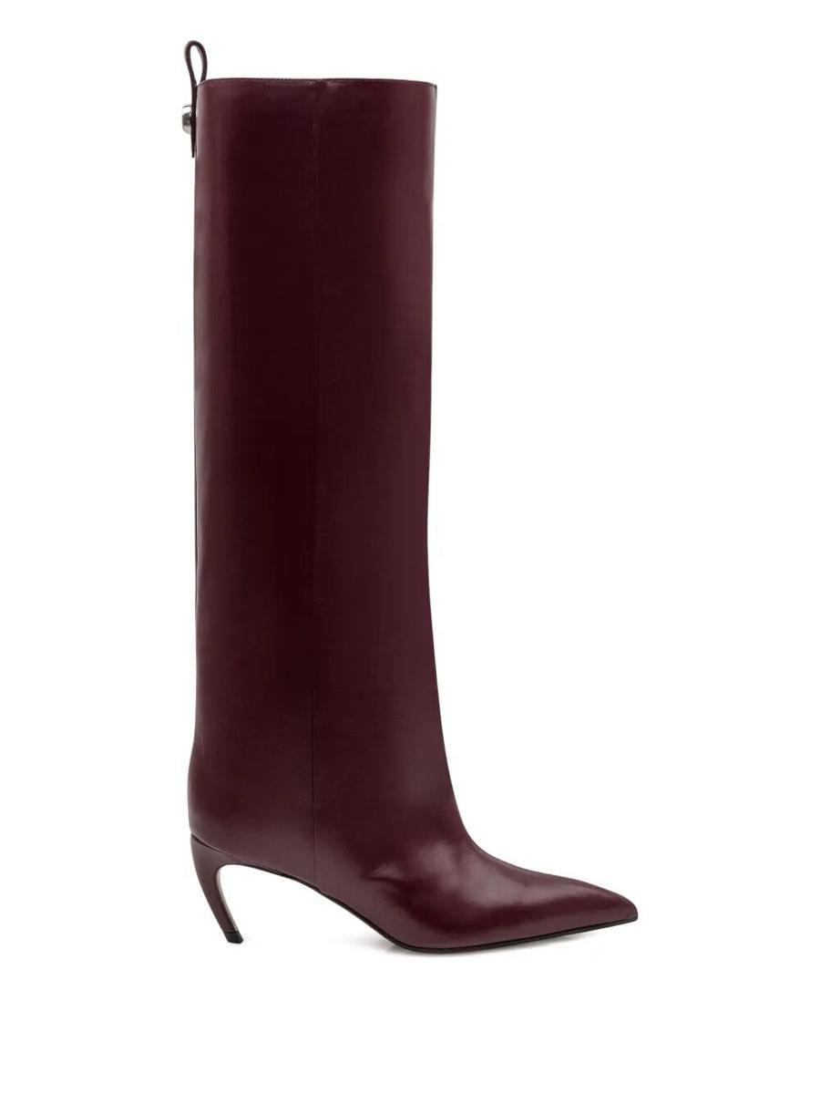ロングブーツ THE ATTICO Printed leather Lea boots THE ATTICO Robin layered leather knee boots | NET-A-PORTER