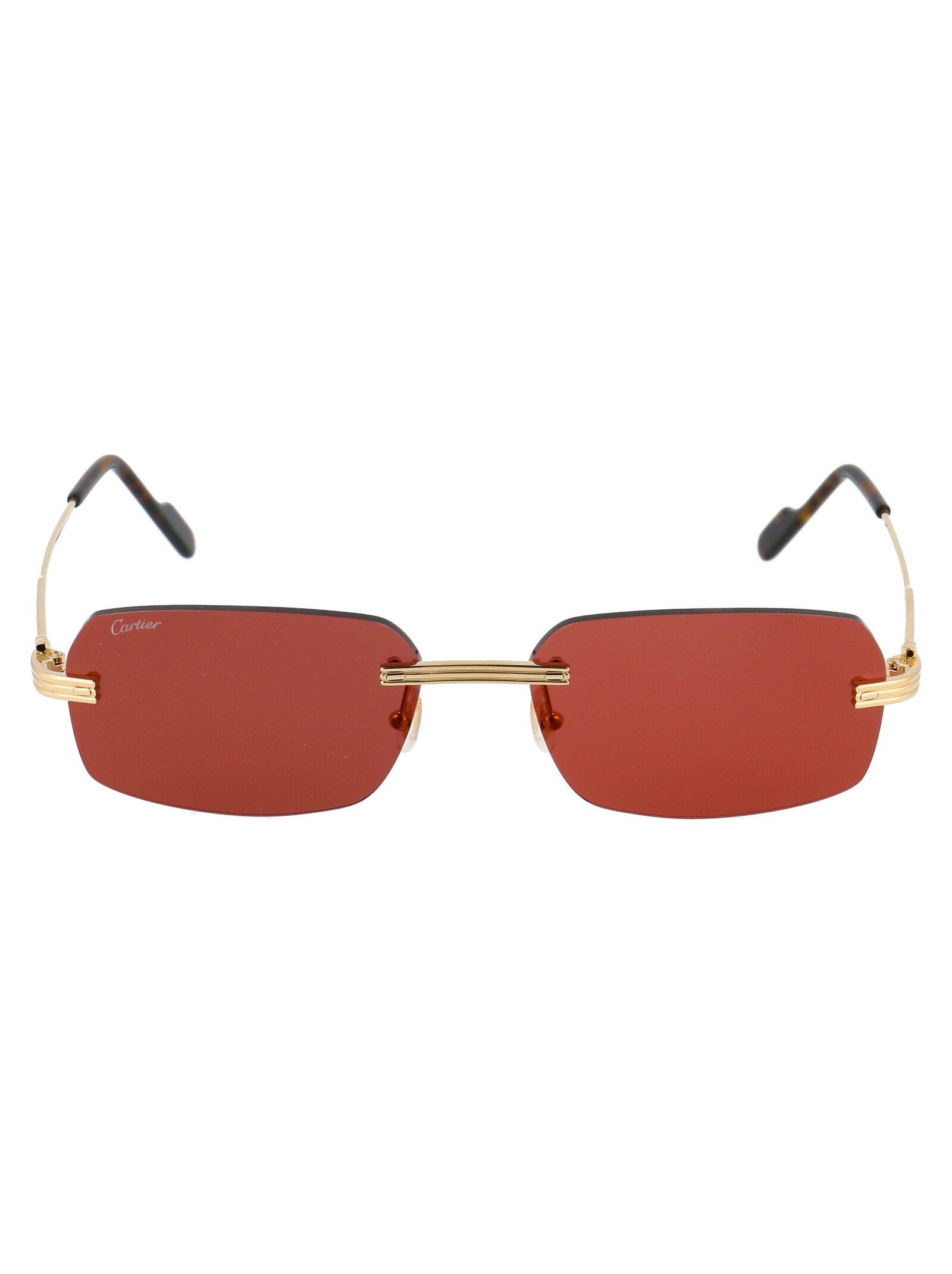 Cartier Sunglasses in Red for Men | Lyst