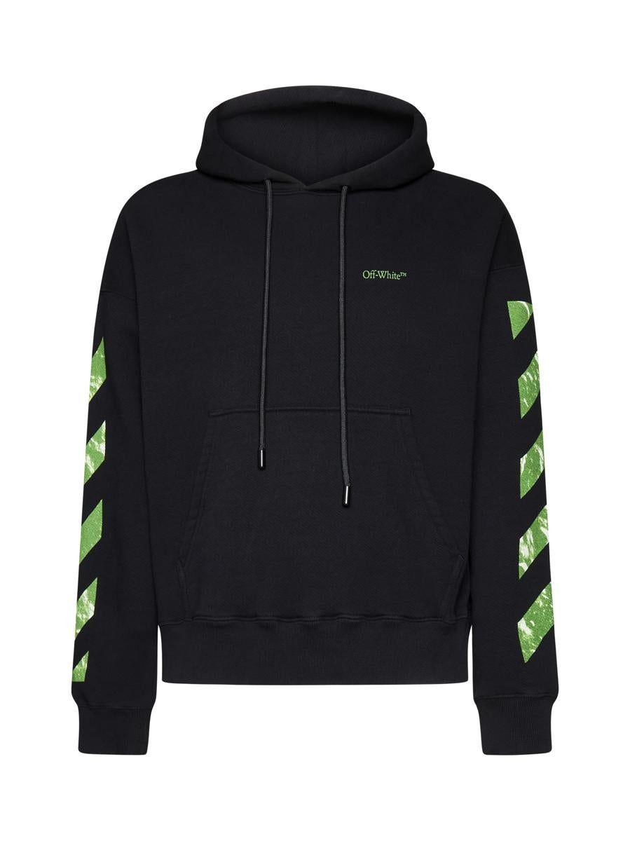 Off white black green hoodie clearance