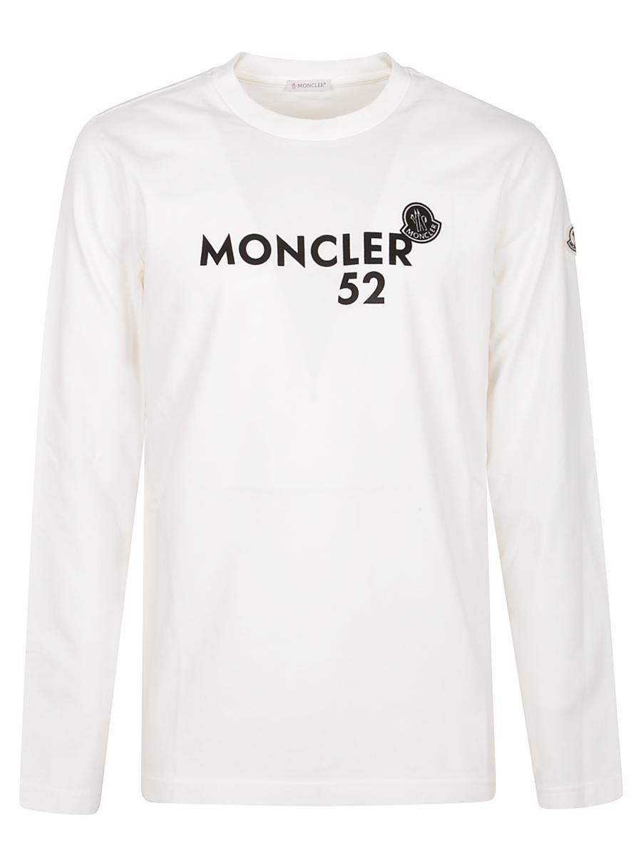 トップス MONCLER MAGLIA GIROCOLLO LONG T-SHIRT Moncler Maglia Tricot Girocollo Womens Knit Cotton Blend