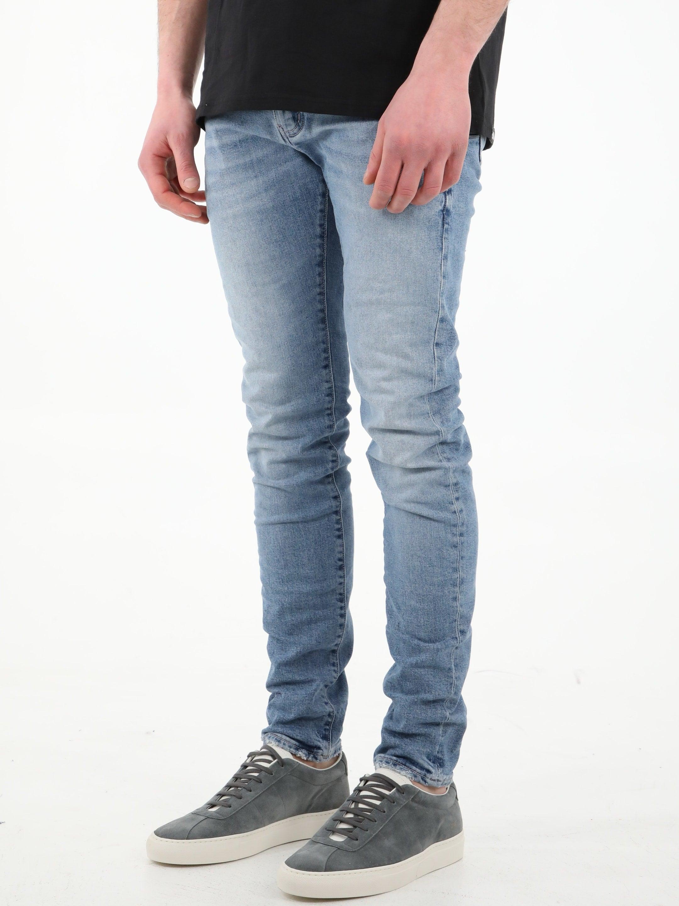 purple jeans blue