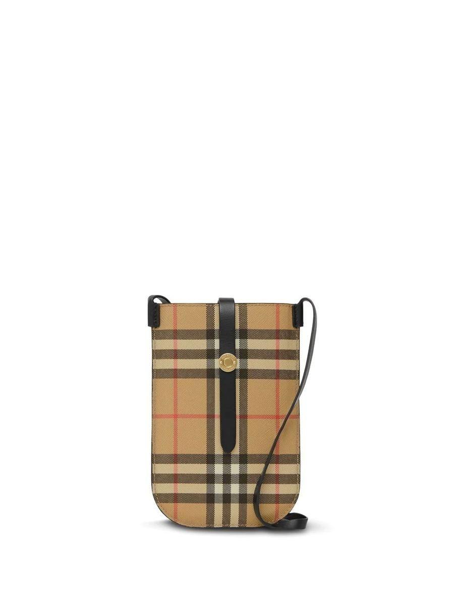 Burberry Vintage Check Printed Phone Case in White | Lyst