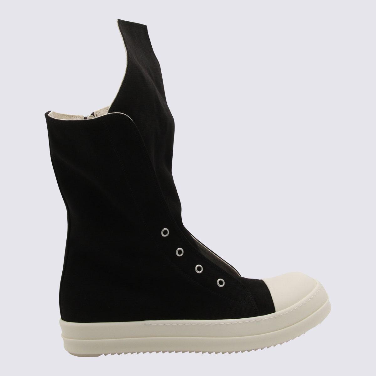 関税送料無料【RICK OWENS】BLACK COTTON SNEAKERS Rick Owens Cotton Sneakers in Black for Men | Lyst