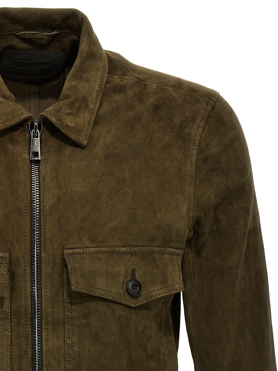 Giorgio Brato suede shirt jacket - Green
