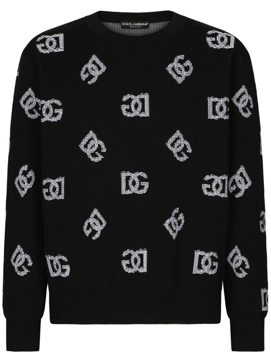 Dolce & Gabbana Sweater With Logo in Black for Men | Lyst