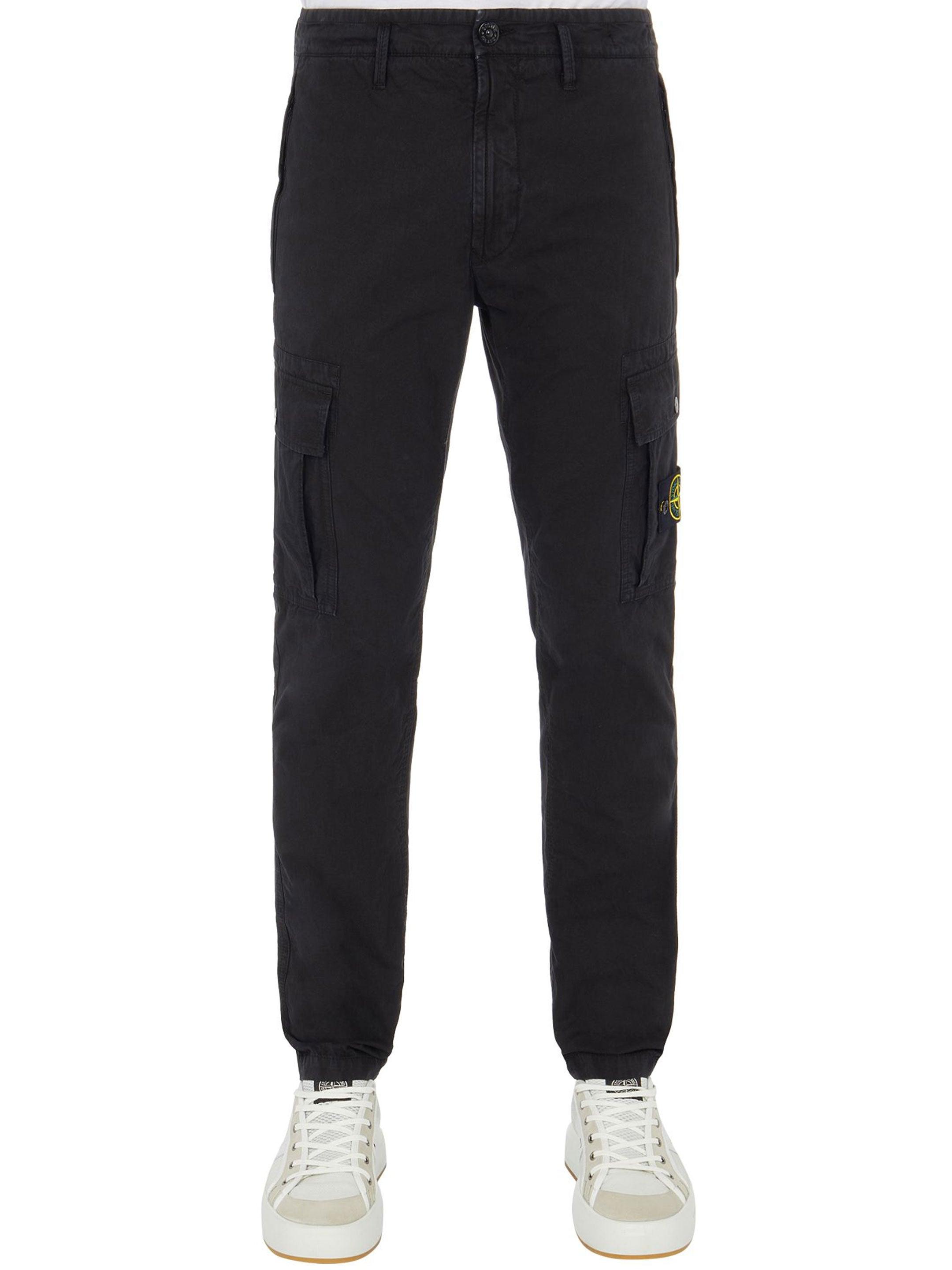 Stone Island Cotton Grey Cargo Pants in 