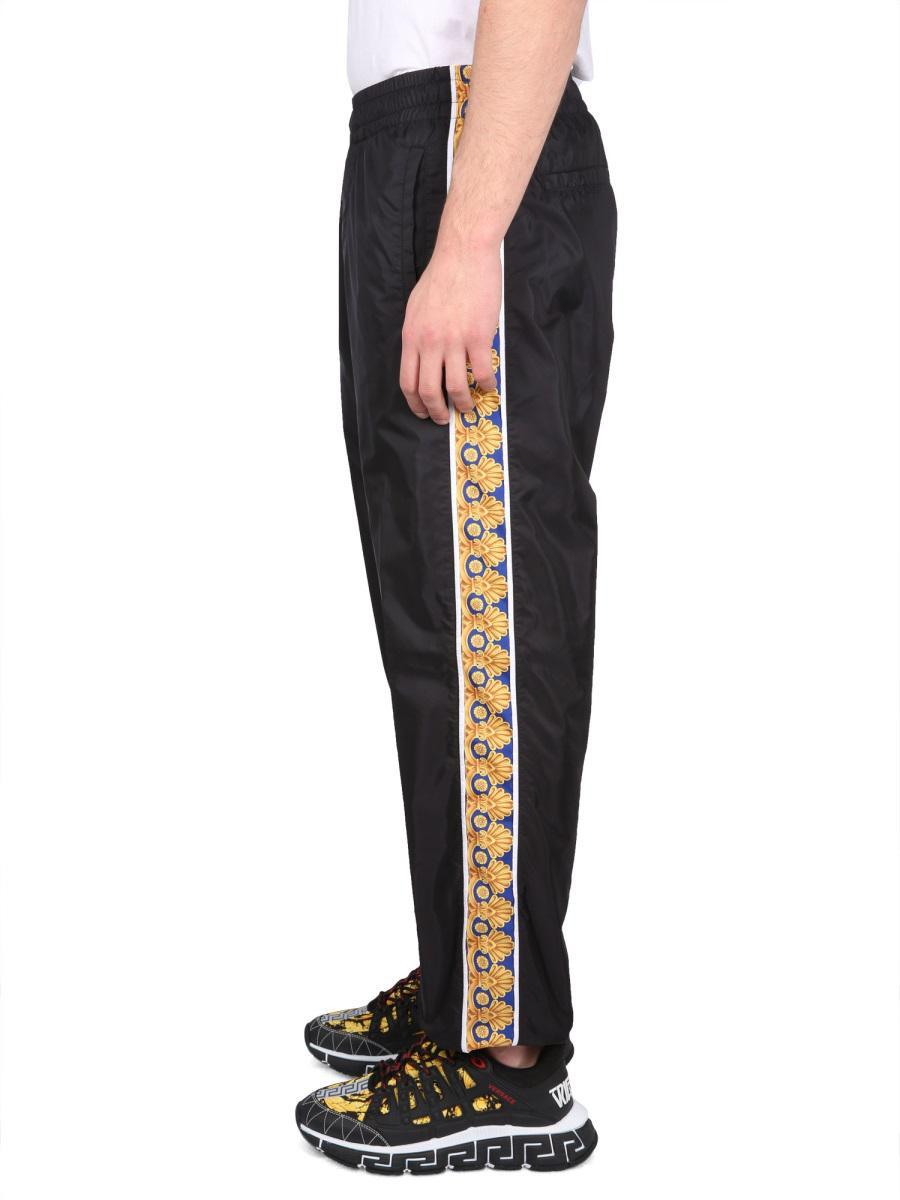 Versace JOGGING Pants With Baroque Print in Blue for Men | Lyst