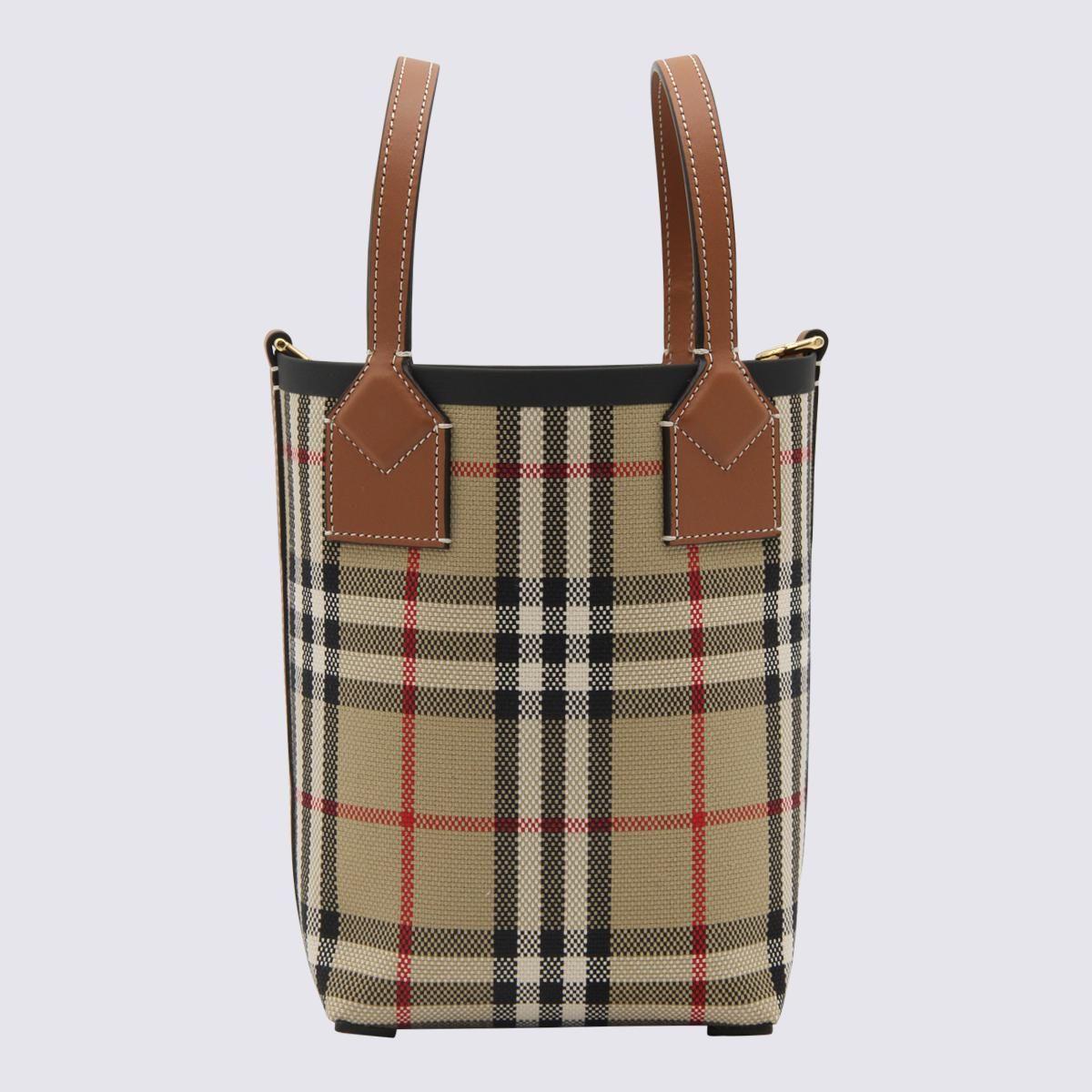 Burberry Mini Check Bowling Bag - Archive Beige