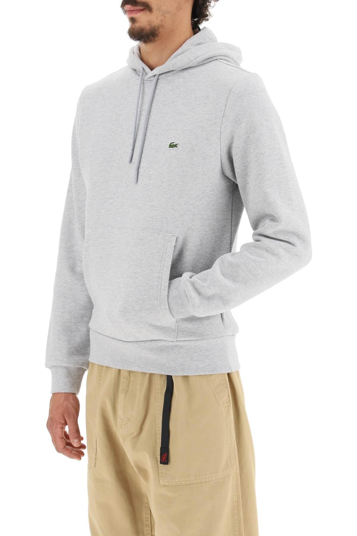 Lacoste Hoodie With Logo Patch in Gray for Men | Lyst