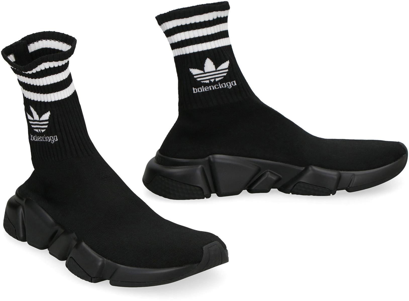 Balenciaga X Adidas -speed Trainers Knitted Sock-sneakers in Black | Lyst
