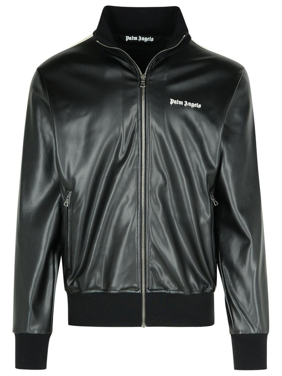 Palm Angels Track Leather Polyester Blend Sweatshirt in Black for Men Lyst UK