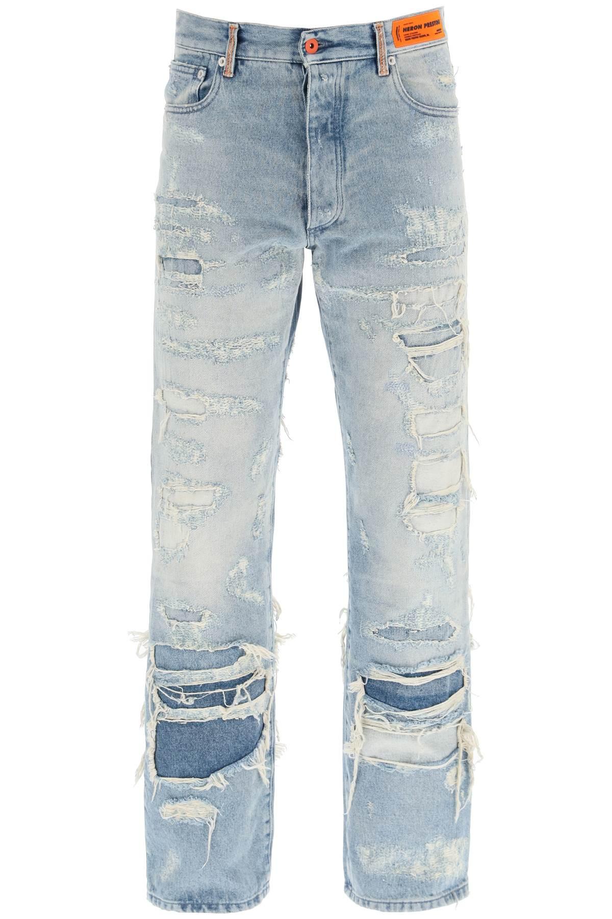 Heron Preston Super Distressed Jeans in Blue for Men | Lyst