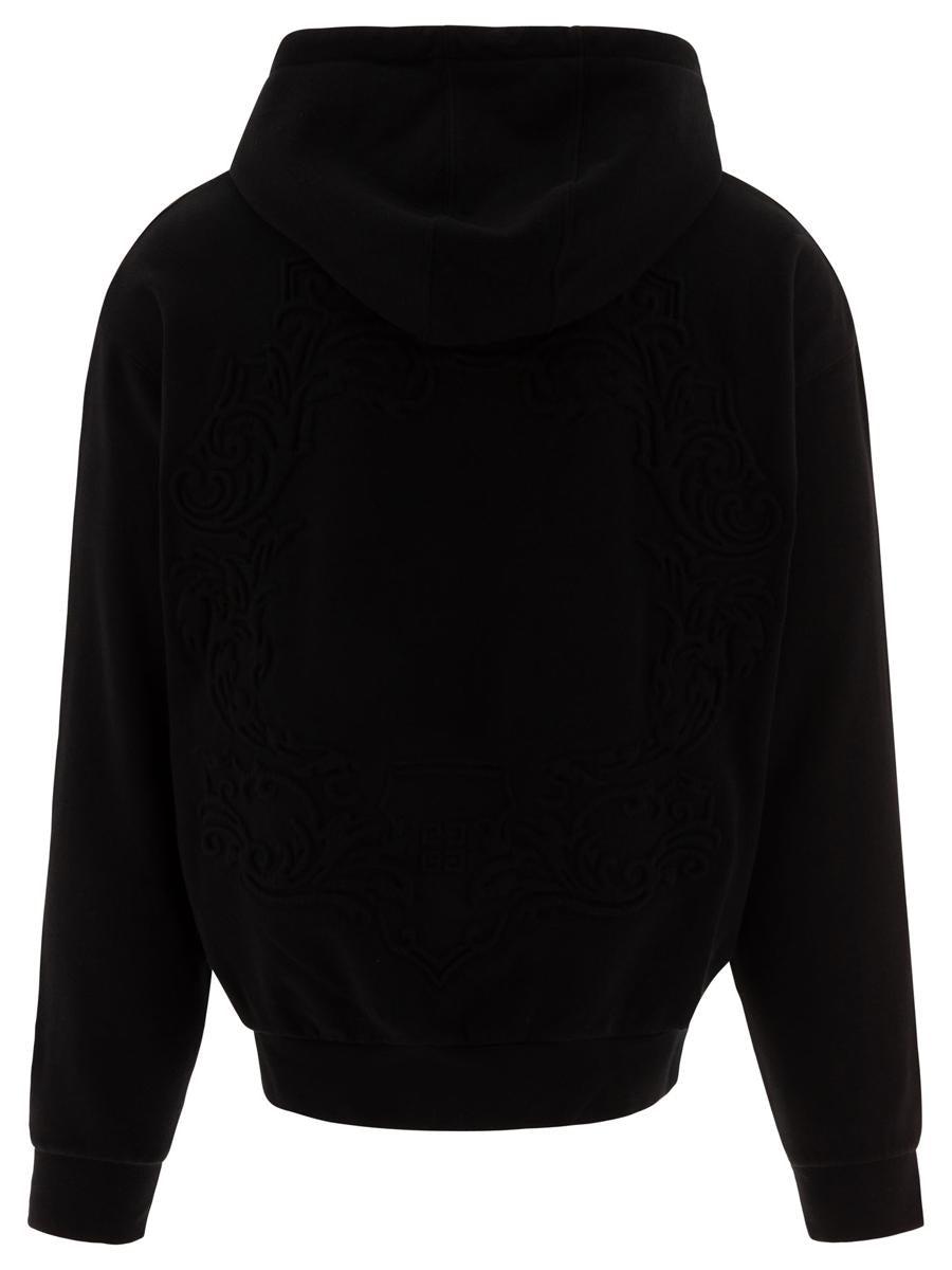 スウェット・トレーナー Givenchy Hoodie with baroque embossing Black Givenchy Hoodie with baroque embossing Black