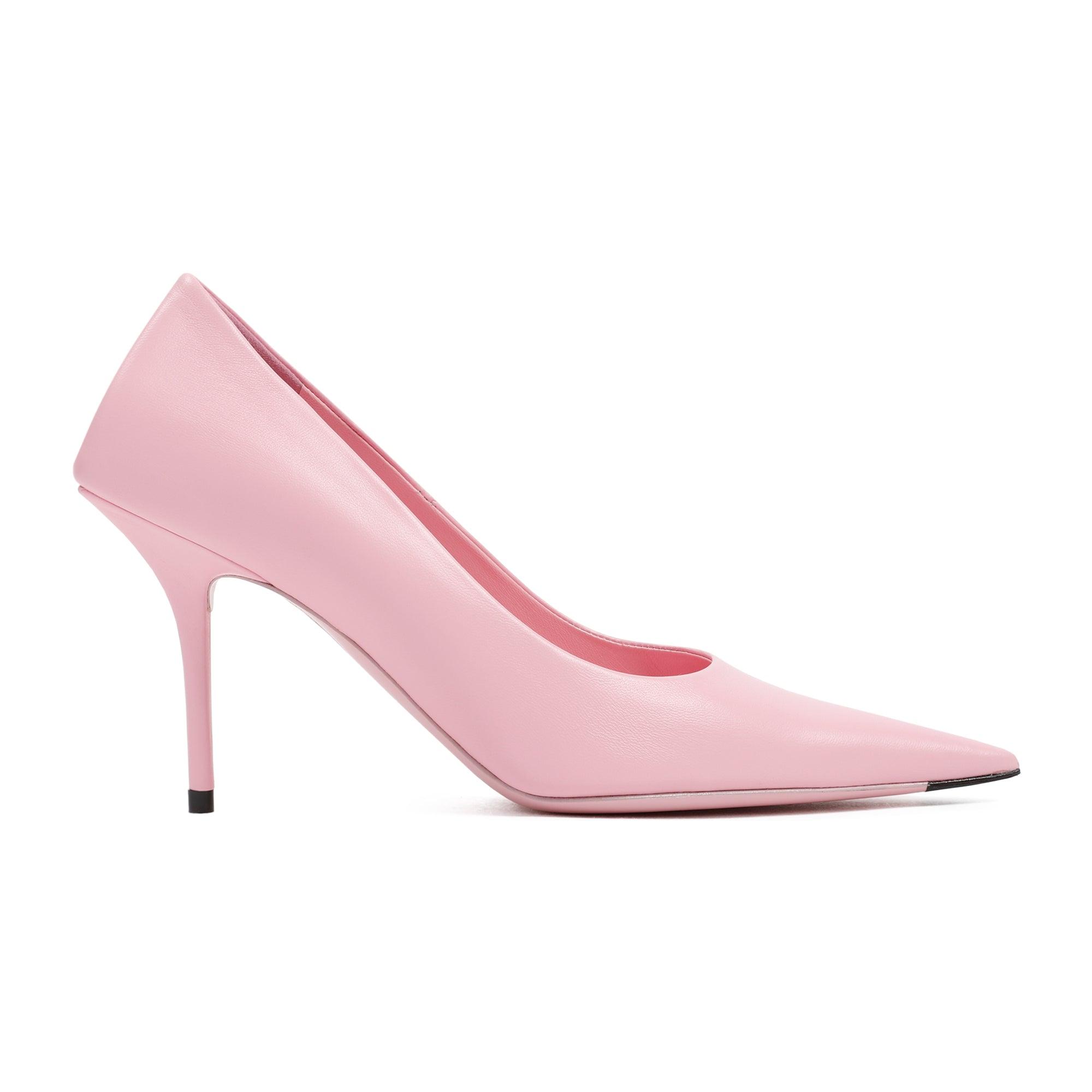 Balenciaga Leather Square Knife Pumps Shoes in Pink & Purple (Pink) | Lyst
