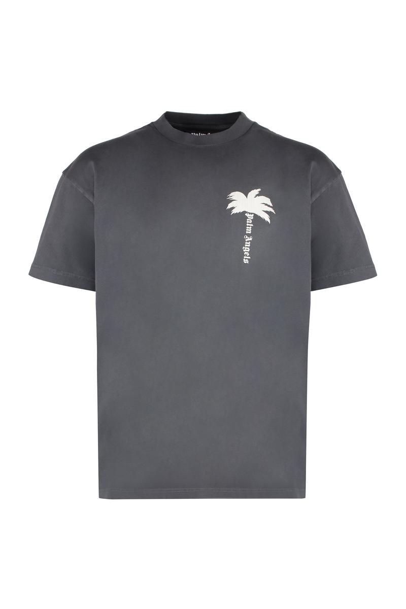 24SS【新品】Palm Angels ネックロゴ Ｔシャツ 半袖 XXL Palm Angels ロゴ Tシャツ | ブラック | FARFETCH JP