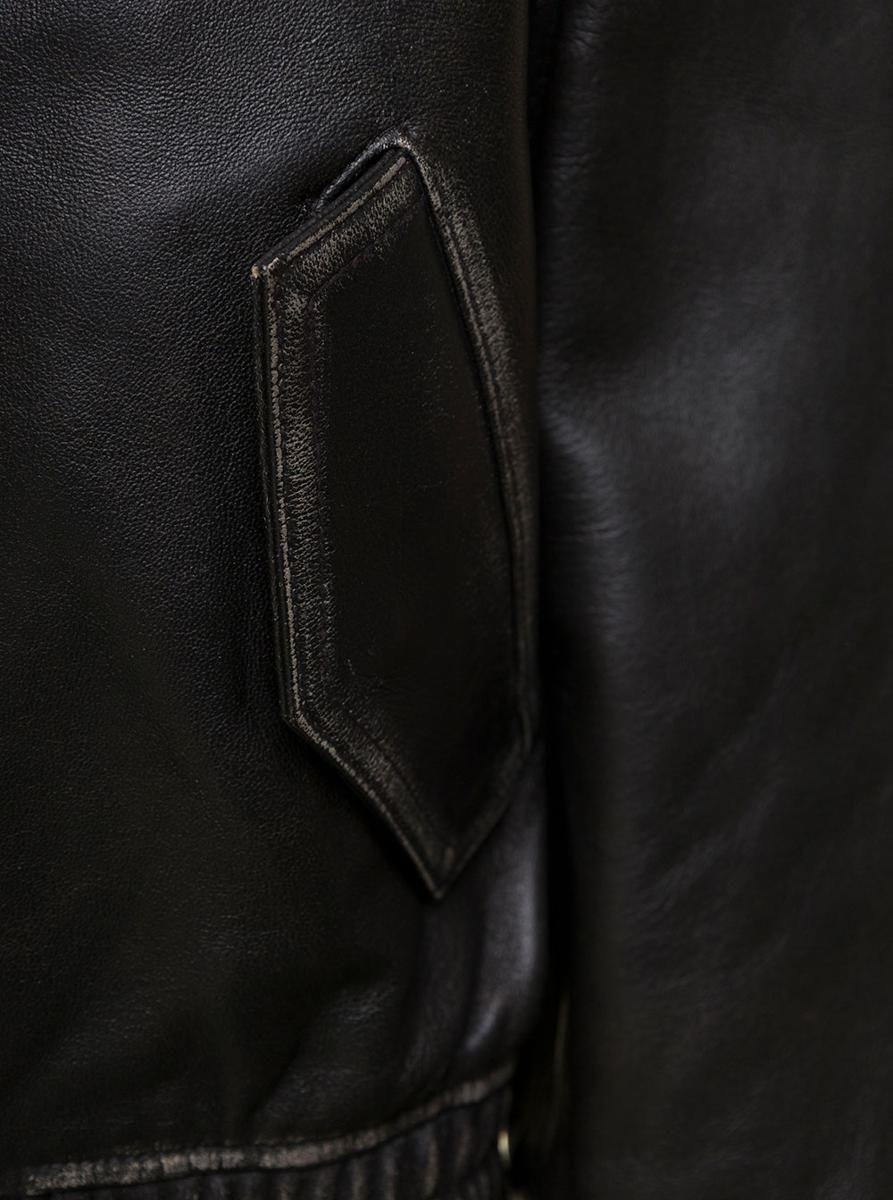 DUNST Oversized Black Jacket With Two Way Zip Fastening In Leather