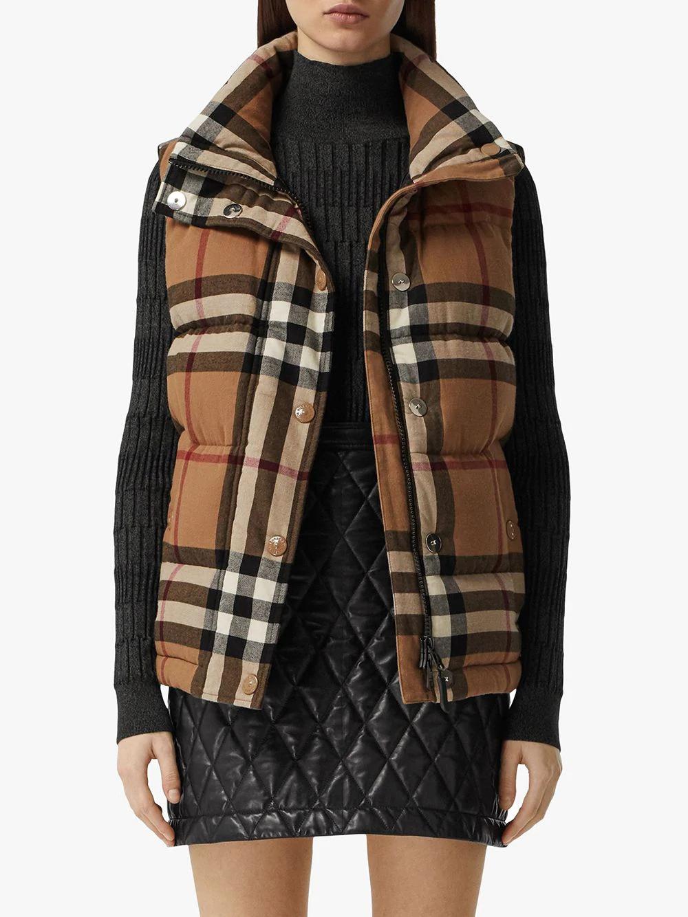 flannel puffer vest