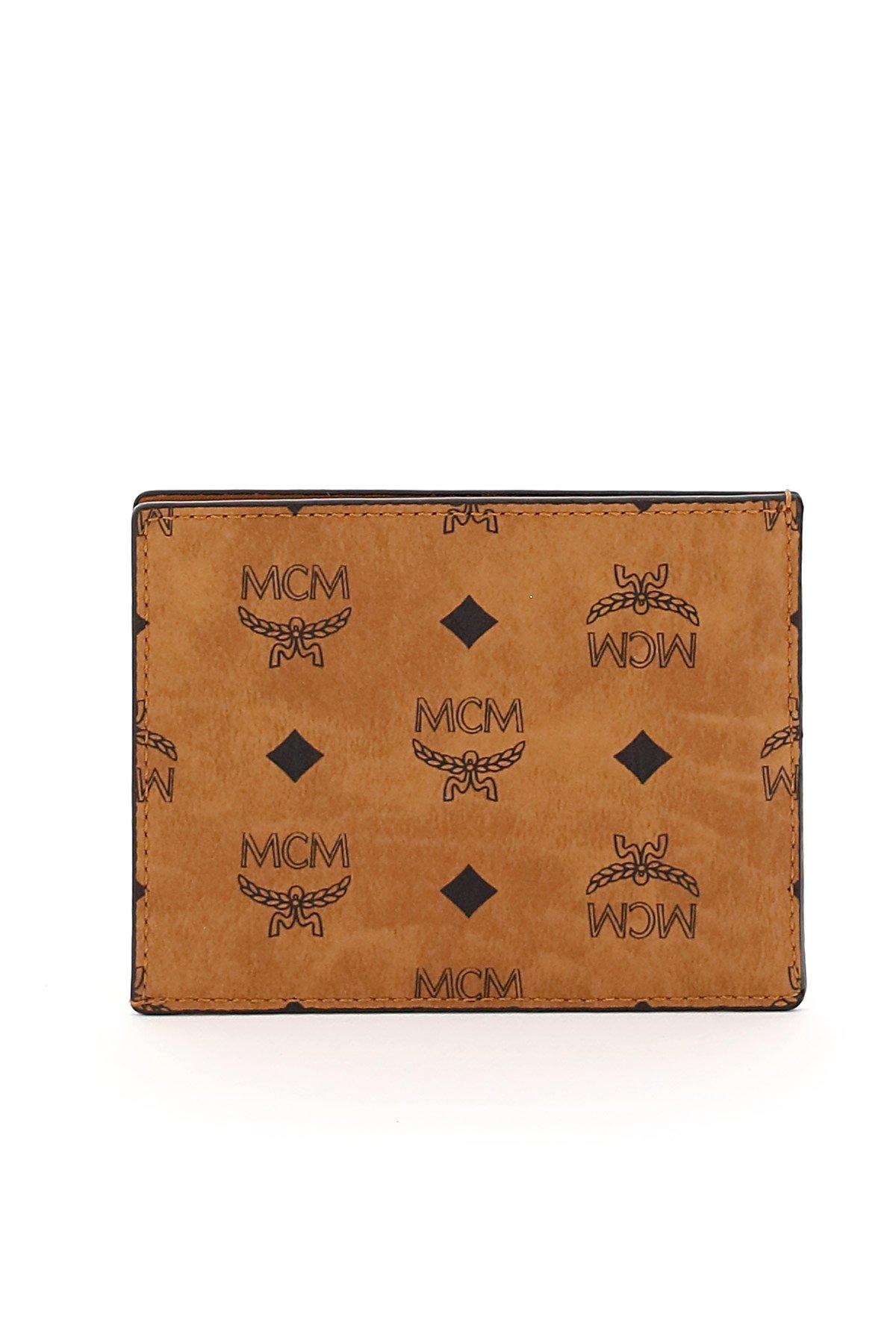 MCM Leather Visetos Card Case in Brown - Save 15% - Lyst