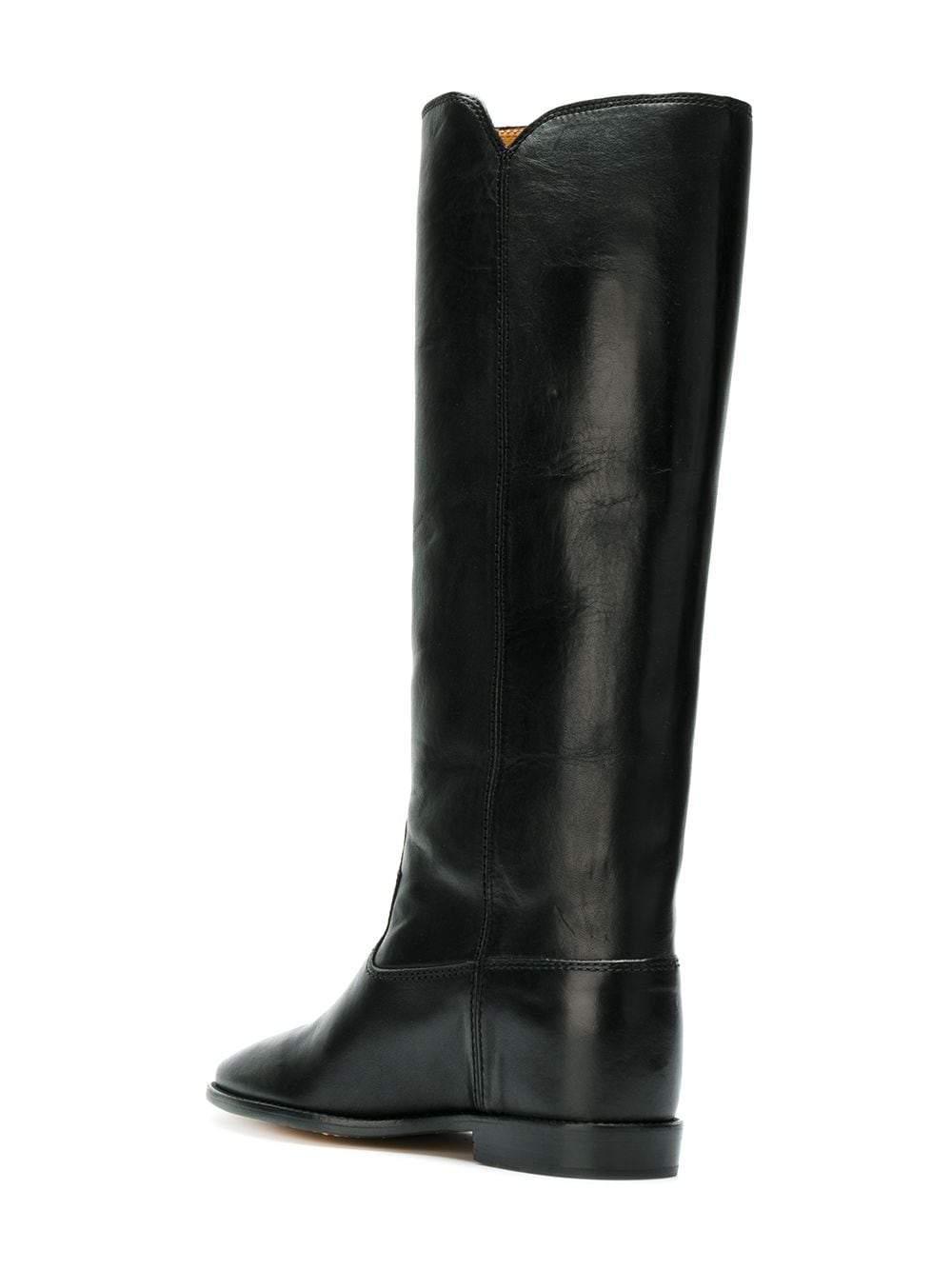 Bogholder Surichinmoi lette Isabel Marant Chess Leather Boots in Black - Save 67% - Lyst