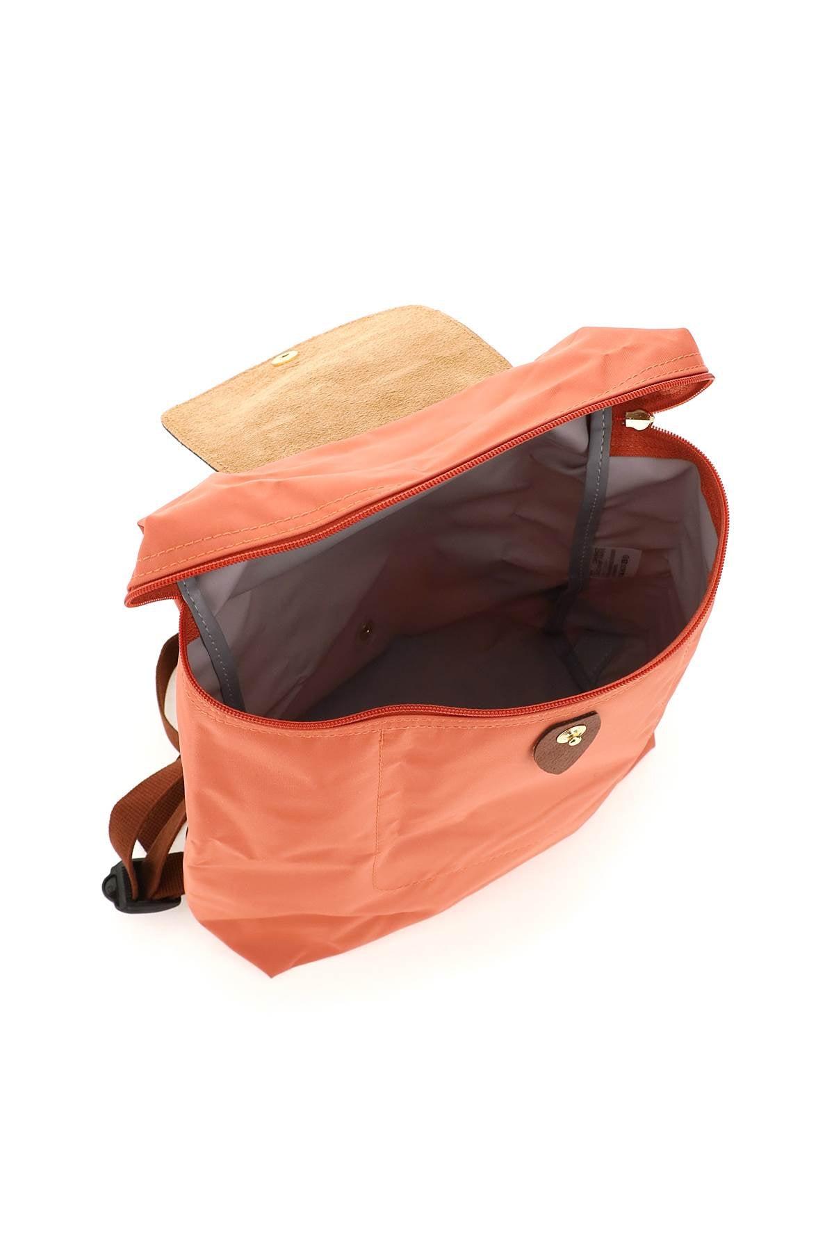 longchamp le pliage backpack orange