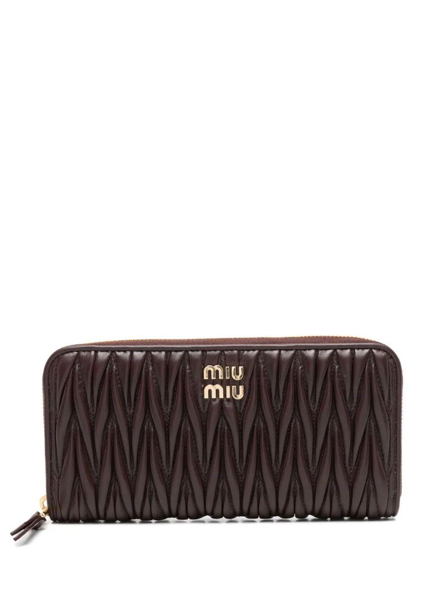 Leather Goods Miu Miu MatelassÃ© Leather Wallet Miu Miu Large