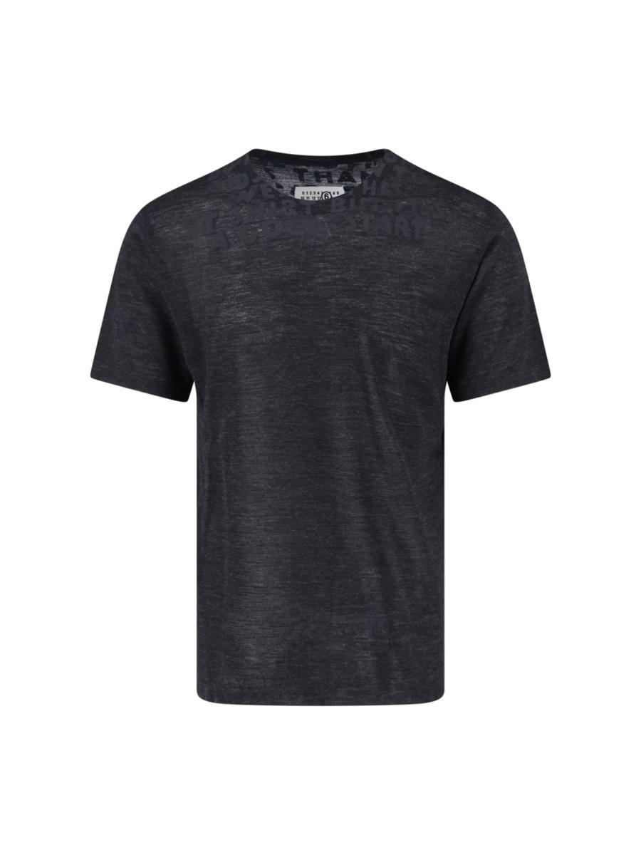MM6 Maison Martin Margiela ブラックTシャツ MM6 Maison Margiela コットン Tシャツ | ブラック | FARFETCH JP