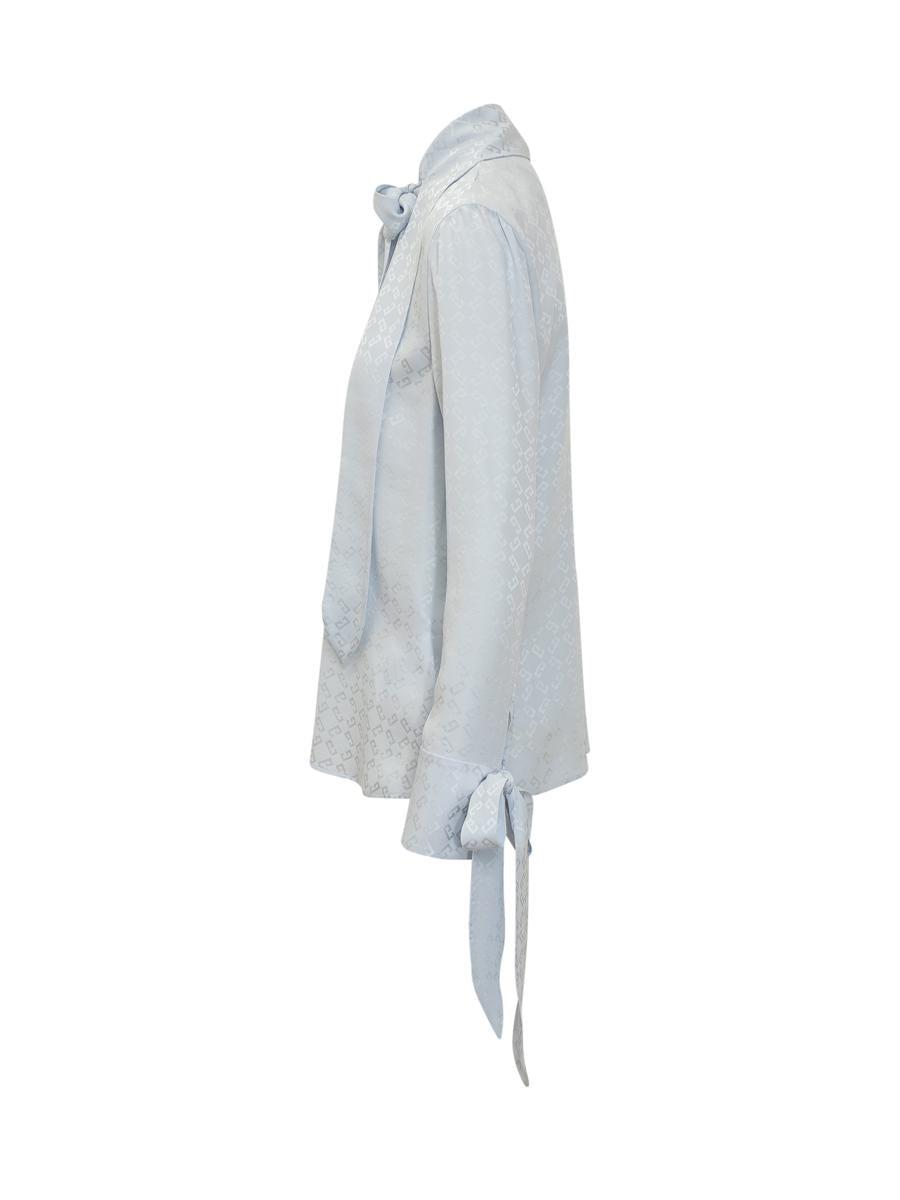 Givenchy Pastel Light Silk Blouse in Blue | Lyst