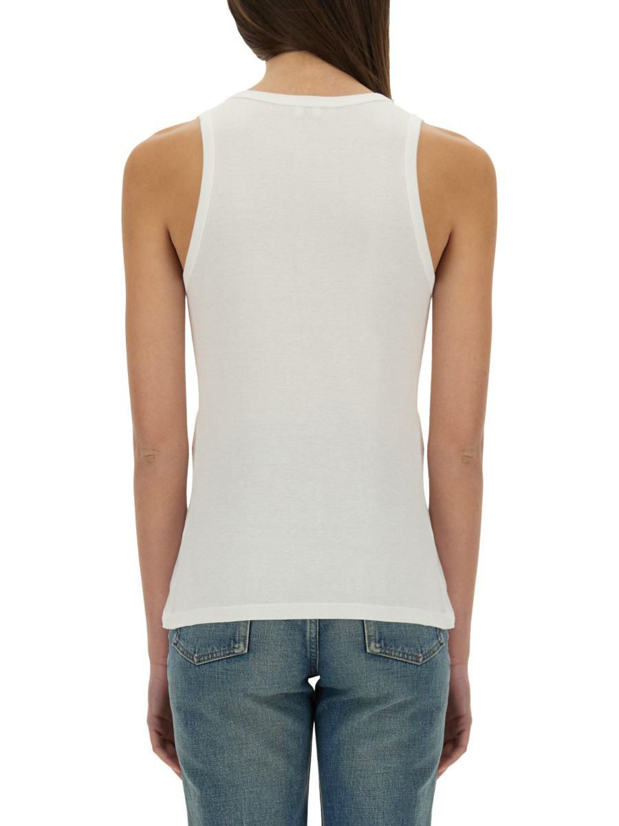 Women's Saint Laurent Sleeveless and tank tops | Lyst