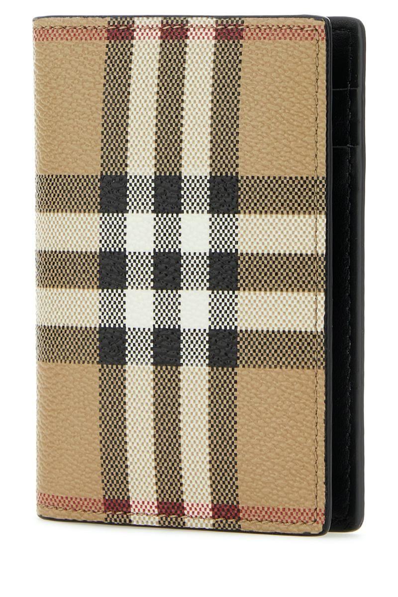 Check and Leather Slim Bifold Wallet in Archive Beige - Men | Burberry®  Official