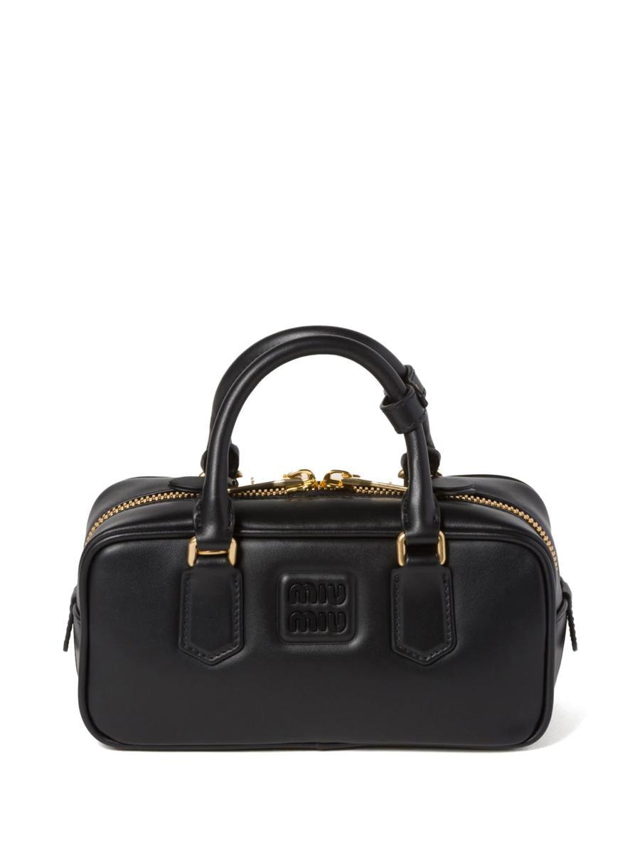 Miu Miu Arcadie Nappa Leather Bag in Black Lyst UK