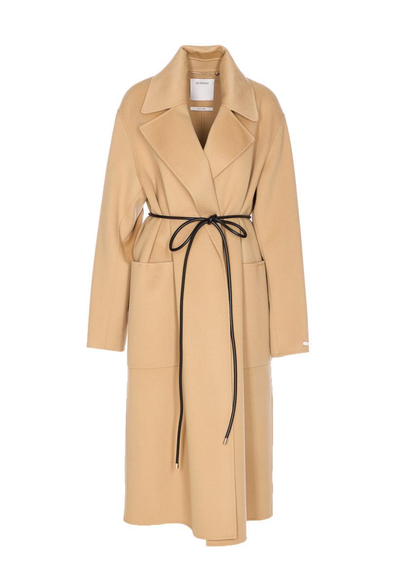 ジャケット Sportmax Camel-coloured wool coat Sportmax double-breasted wool-cashmere Coat | Brown | FARFETCH