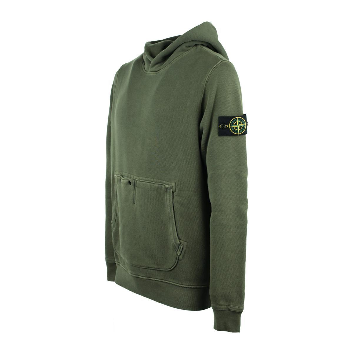 Stone island moss sweatshirt hotsell