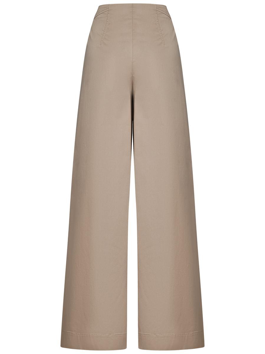 Alberta Ferretti Trousers in Natural | Lyst