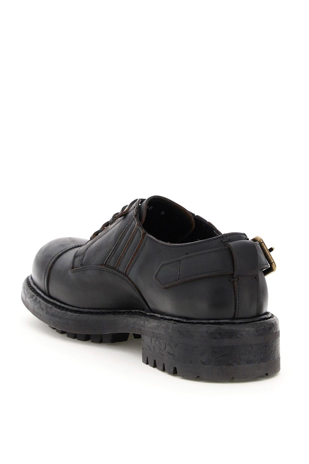 Dolce & Gabbana Leather Bernini Slip-on Shoes in Nero (Black 