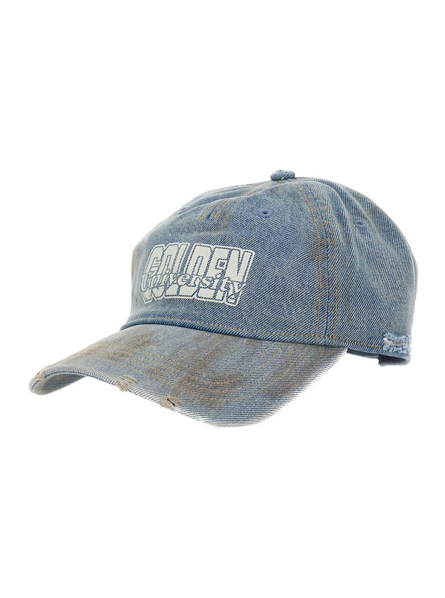 Golden Goose Light Baseball Cap With Logo Print On The Front And