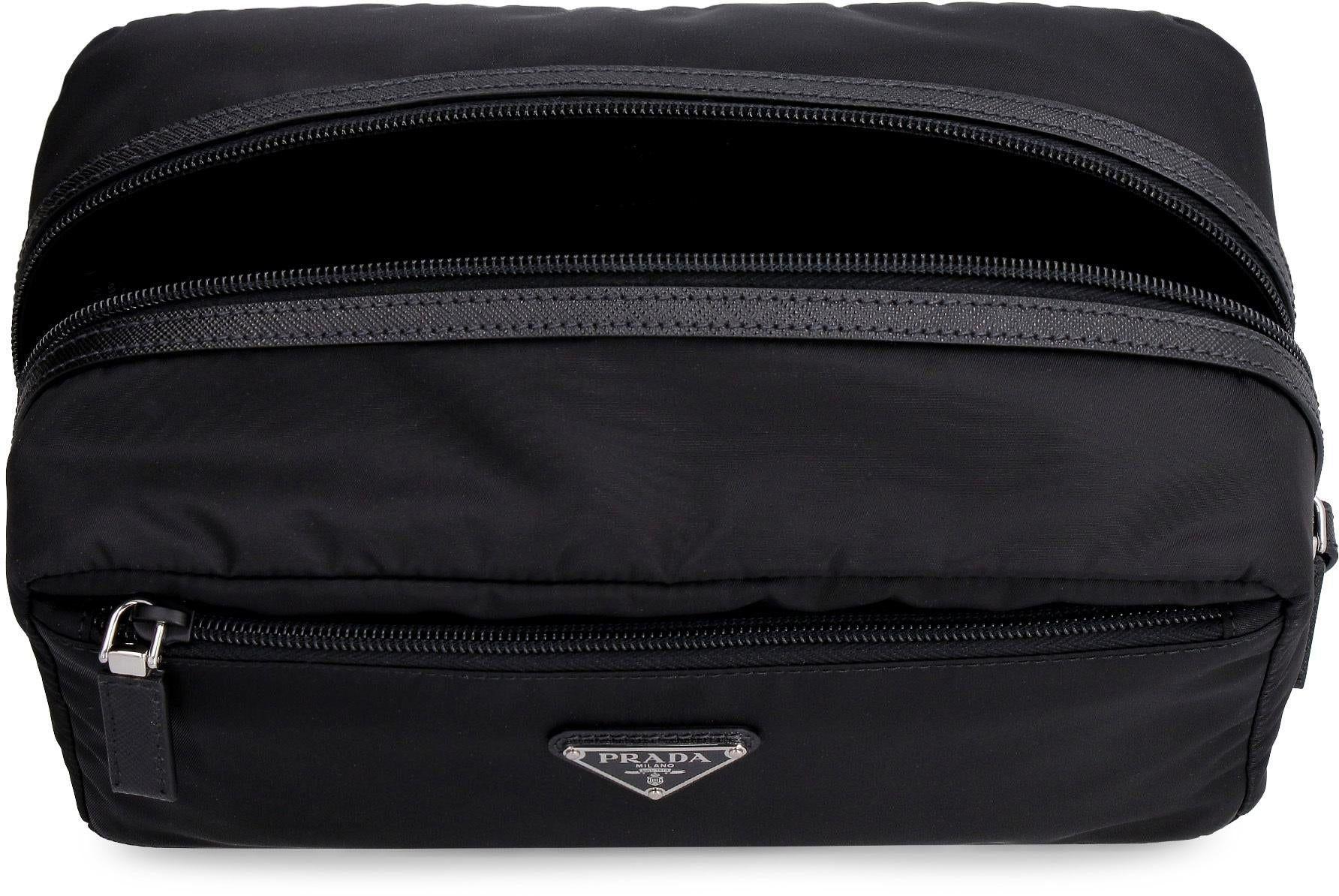 Prada Nylon Wash Bag in Black for Men Lyst