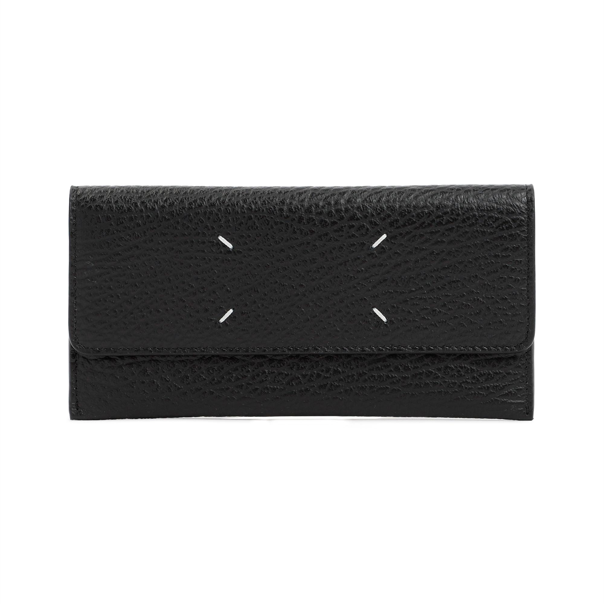 Maison Margiela Large Leather Wallet in Black | Lyst