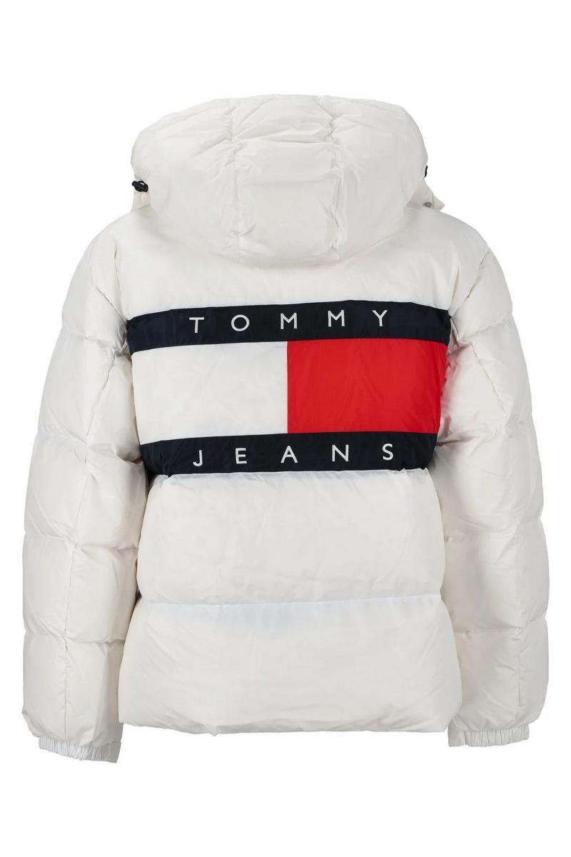 Hooded Puffer Jacket Tommy Hilfiger Coat Red White And Blue