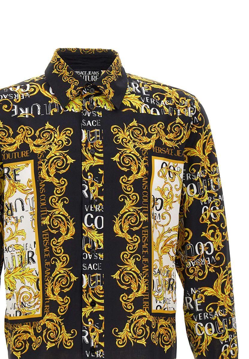 Versace Jeans Couture "pop Panel Baroque" Cotton Shirt in Green for Men |  Lyst