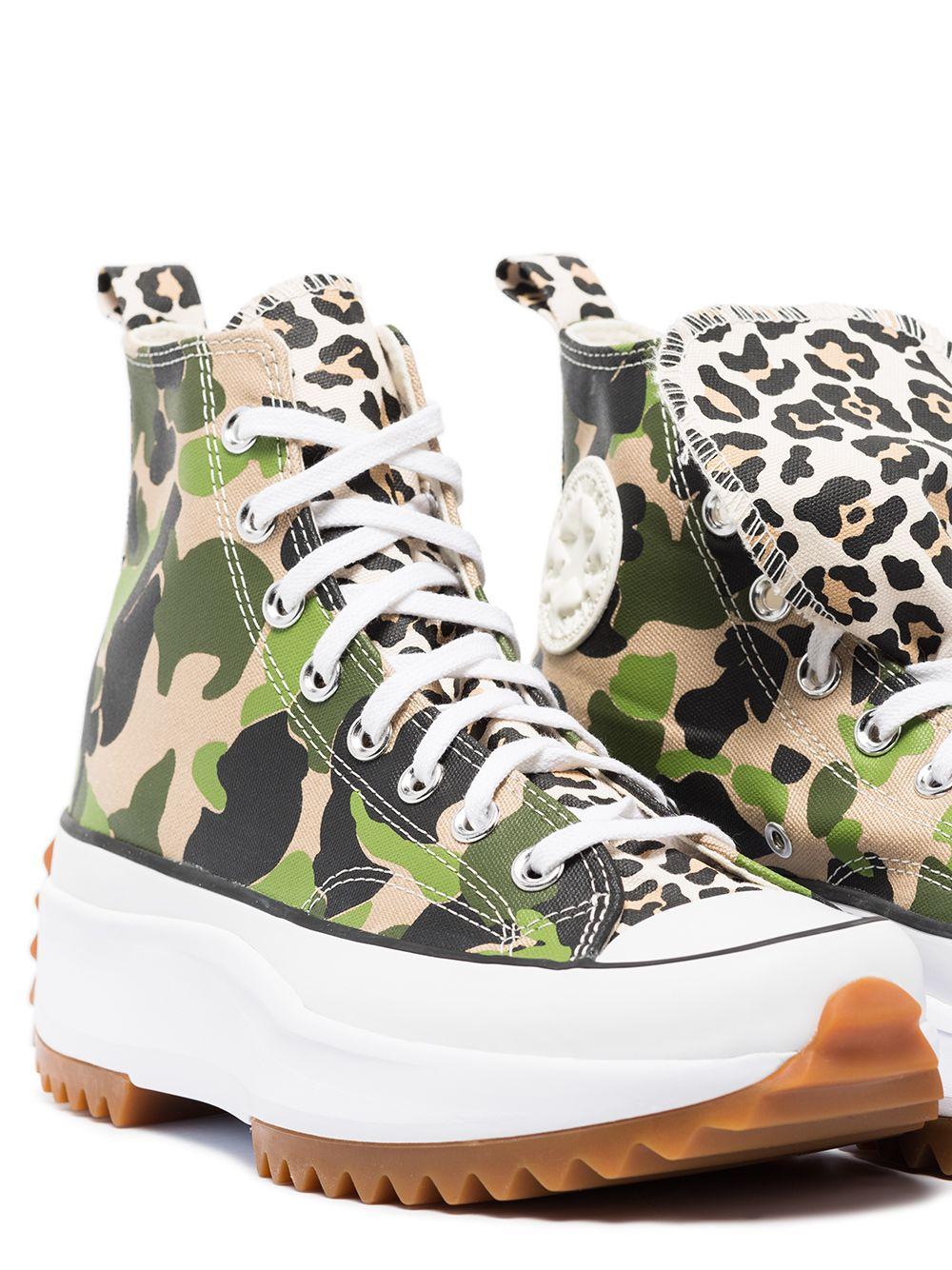 Converse Camouflage Run Star Hike High-top Sneakers in Green | Lyst