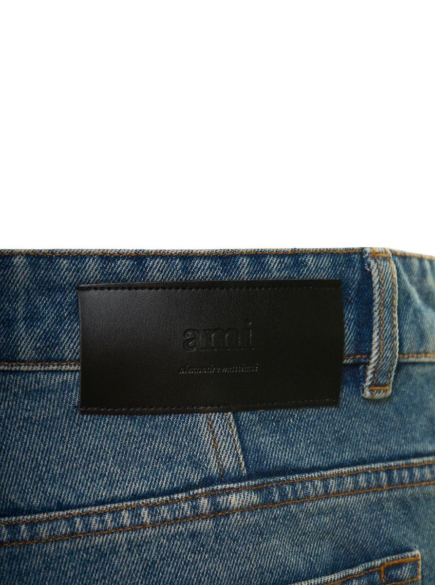 Ami Paris E 5-pocket Flared Jeans In Cotton Denim in Blue for Men