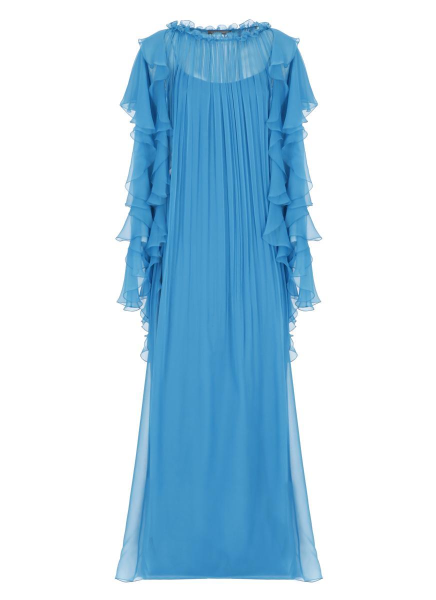 スカート A FERRETTI Chiffon dress Blue 82745346_2?w=400