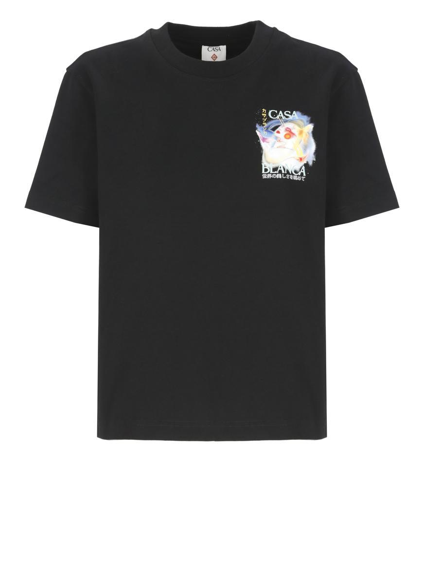 Tシャツ・カットソー CASABLANCA Women Tops WPF25KW102101 BLACK Black CASABLANCA Tops for Women | Lyst